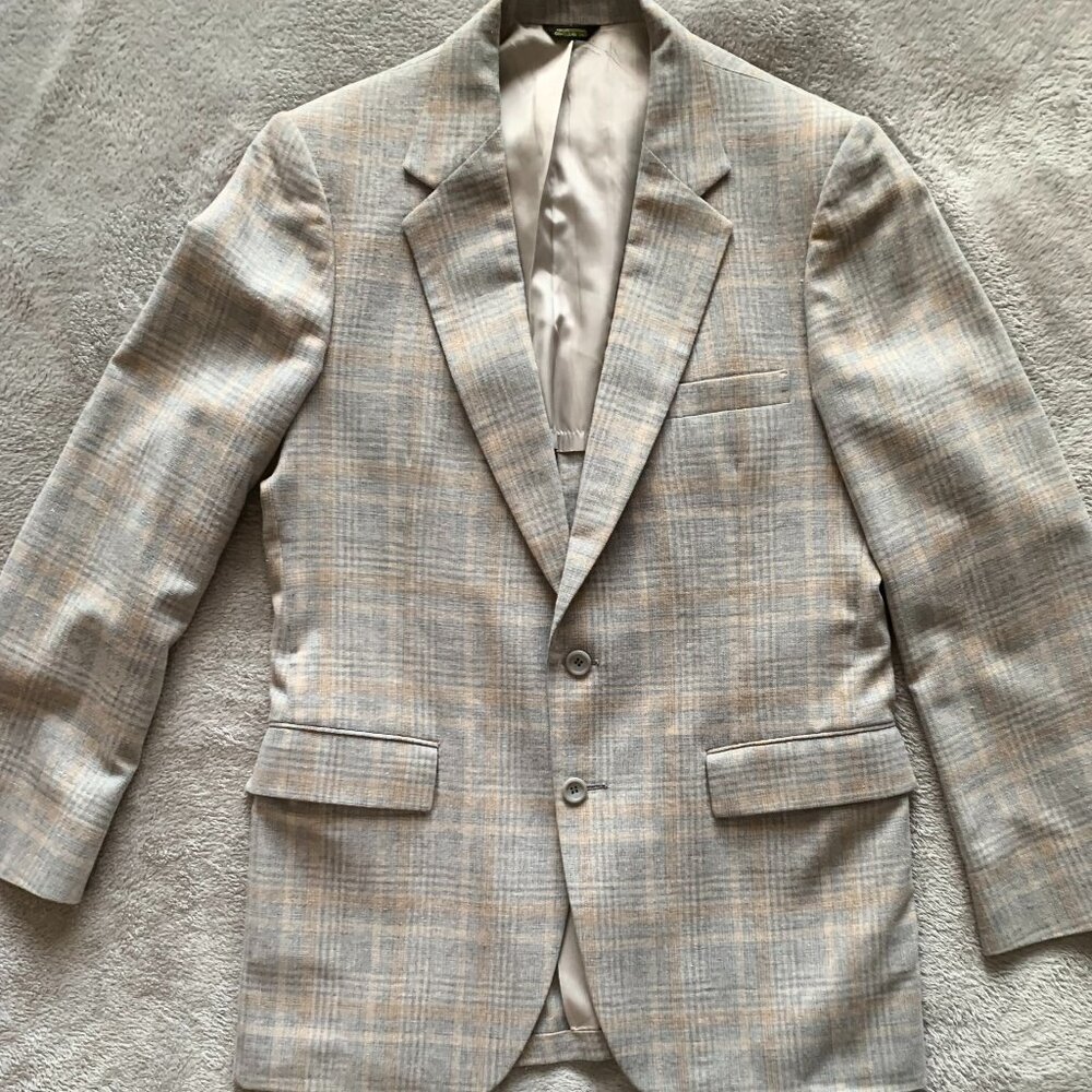 Vintage Plaid Sports Jacket. Clipper Craft by The Blade. See Measurements Below.